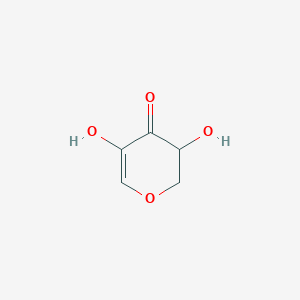 molecular formula C5H6O4 B14274119 2,3-dihydro-3,5-dihydroxy-(4H)-pyran-4-one CAS No. 147235-40-3