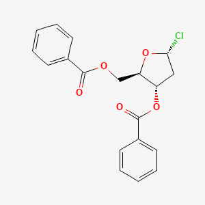 molecular formula C19H17ClO5 B1427413 ((2R,3S,5R)-3-(Benzoyloxy)-5-chlorotetrahydrofuran-2-yl)methyl benzoate CAS No. 503625-15-8