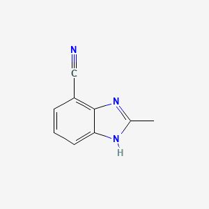 molecular formula C9H7N3 B1427416 2-methyl-1H-1,3-benzodiazole-4-carbonitrile CAS No. 1060705-57-8