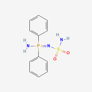 molecular formula C12H14N3O2PS B14274175 P,P-Diphenyl-N'-sulfamoylphosphinimidic amide CAS No. 140155-98-2
