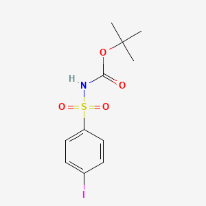 molecular formula C11H14INO4S B14274192 N-t-Butoxycarbonyl-4-iodobenzenesulphonamide CAS No. 154377-75-0