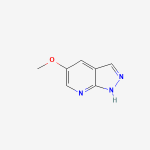 molecular formula C7H7N3O B1427421 5-Methoxy-1H-pyrazolo[3,4-B]pyridine CAS No. 1256804-26-8