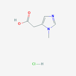 molecular formula C6H9ClN2O2 B1427424 2-(1-methyl-1H-imidazol-5-yl)acetic acid hydrochloride CAS No. 1071661-55-6
