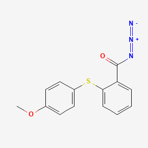 molecular formula C14H11N3O2S B14274241 Benzoyl azide, 2-[(4-methoxyphenyl)thio]- CAS No. 183583-30-4