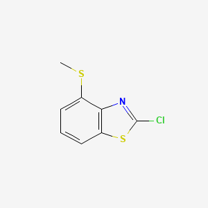 molecular formula C8H6ClNS2 B1427425 2-Chloro-4-(methylthio)benzo[d]thiazole CAS No. 1706440-01-8