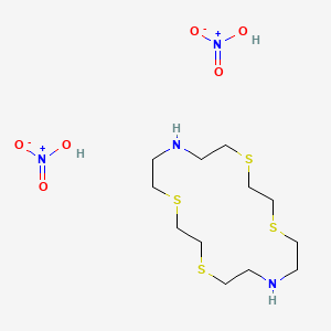 molecular formula C12H28N4O6S4 B14274266 Nitric acid;1,4,10,13-tetrathia-7,16-diazacyclooctadecane CAS No. 138372-71-1