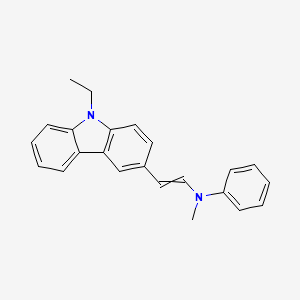 molecular formula C23H22N2 B14274297 N-[2-(9-Ethyl-9H-carbazol-3-yl)ethenyl]-N-methylaniline CAS No. 138195-21-8