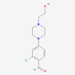2-Chloro-4-[4-(2-hydroxyethyl)piperazino]benzaldehyde