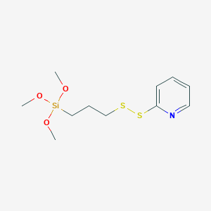 molecular formula C11H19NO3S2Si B14274351 2-{[3-(Trimethoxysilyl)propyl]disulfanyl}pyridine CAS No. 131635-45-5