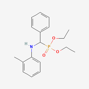 molecular formula C18H24NO3P B14274374 Diethyl [(2-methylanilino)(phenyl)methyl]phosphonate CAS No. 153645-98-8
