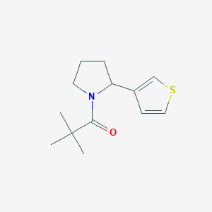 molecular formula C13H19NOS B1427439 2,2-Dimethyl-1-[2-(thiophen-3-yl)pyrrolidin-1-yl]propan-1-one CAS No. 1498742-53-2