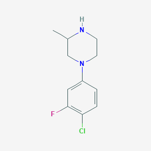 molecular formula C11H14ClFN2 B1427443 1-(4-氯-3-氟苯基)-3-甲基哌嗪 CAS No. 1500946-58-6
