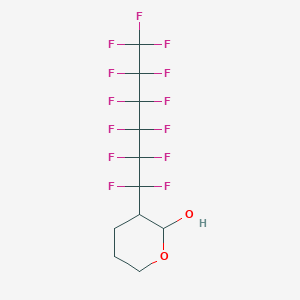 molecular formula C11H9F13O2 B14274445 3-(Tridecafluorohexyl)oxan-2-ol CAS No. 169213-94-9