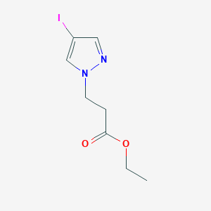 molecular formula C8H11IN2O2 B1427447 3-(4-碘-1H-吡唑-1-基)丙酸乙酯 CAS No. 6645-80-3