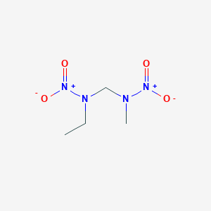 molecular formula C4H10N4O4 B14274472 Methanediamine, N-ethyl-N'-methyl-N,N'-dinitro- CAS No. 168983-72-0