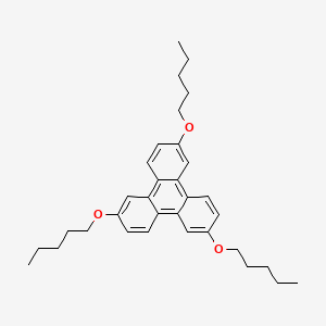 molecular formula C33H42O3 B14274483 Triphenylene, 2,6,10-tris(pentyloxy)- CAS No. 166332-35-0
