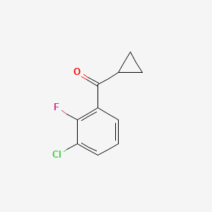 molecular formula C10H8ClFO B1427449 (3-Chloro-2-fluorophenyl)(cyclopropyl)methanone CAS No. 1342111-40-3