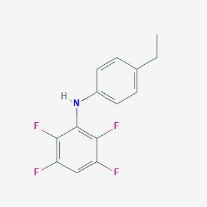 molecular formula C14H11F4N B142745 N-(4-Ethylphenyl)-2,3,5,6-tetrafluorobenzenamine CAS No. 332903-60-3