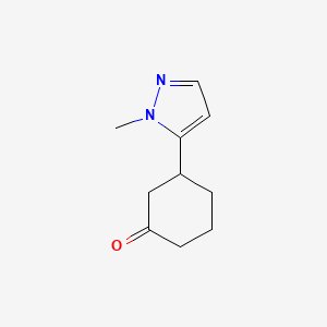 molecular formula C10H14N2O B1427450 3-(1-methyl-1H-pyrazol-5-yl)cyclohexan-1-one CAS No. 1339391-36-4