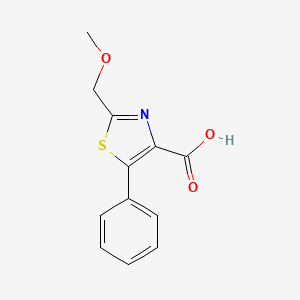 molecular formula C12H11NO3S B1427452 2-(Methoxymethyl)-5-phenyl-1,3-thiazole-4-carboxylic acid CAS No. 1480580-45-7
