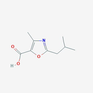 molecular formula C9H13NO3 B1427455 4-Methyl-2-(2-methylpropyl)-1,3-oxazole-5-carboxylic acid CAS No. 1267024-59-8