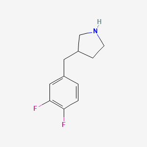 molecular formula C11H13F2N B1427459 3-[(3,4-Difluorophenyl)methyl]pyrrolidine CAS No. 1337018-79-7