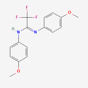 molecular formula C16H15F3N2O2 B14274594 Ethanimidamide, 2,2,2-trifluoro-N,N'-bis(4-methoxyphenyl)- CAS No. 137927-24-3