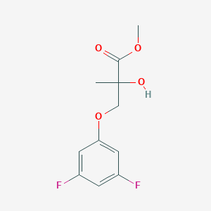 molecular formula C11H12F2O4 B1427460 Methyl 3-(3,5-difluorophenoxy)-2-hydroxy-2-methylpropanoate CAS No. 1480951-74-3