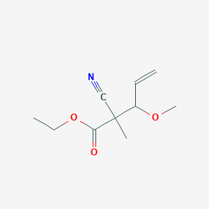 molecular formula C10H15NO3 B14274725 Ethyl 2-cyano-3-methoxy-2-methylpent-4-enoate CAS No. 183866-54-8