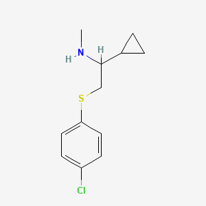 {2-[(4-Chlorophenyl)thio]-1-cyclopropylethyl}methylamine