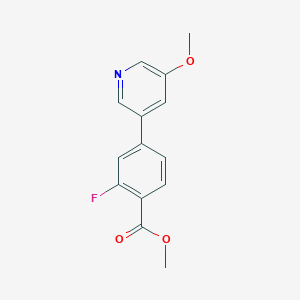 molecular formula C14H12FNO3 B1427476 Methyl 2-fluoro-4-(5-methoxypyridin-3-yl)benzoate CAS No. 1375068-84-0