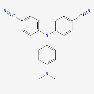 molecular formula C22H18N4 B14274770 4,4'-{[4-(Dimethylamino)phenyl]azanediyl}dibenzonitrile CAS No. 179176-43-3