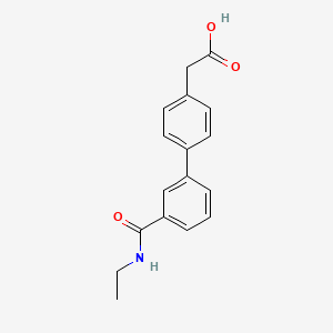 {4-[3-(Ethylcarbamoyl)phenyl]phenyl}acetic acid