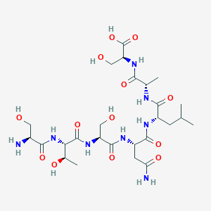molecular formula C26H46N8O13 B14274789 L-Serine, L-seryl-L-threonyl-L-seryl-L-asparaginyl-L-leucyl-L-alanyl- CAS No. 156847-82-4