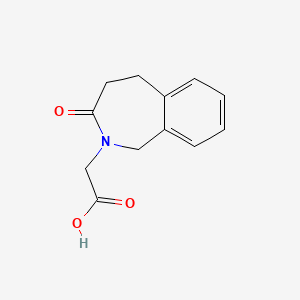 molecular formula C12H13NO3 B1427481 (3-Oxo-1,3,4,5-tetrahydro-2H-2-benzazepin-2-yl)acetic acid CAS No. 933708-55-5