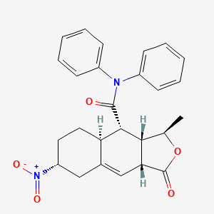 (3R,3aS,4S,4aS,7R,9aR)-3-Methyl-7-nitro-1-oxo-N,N-diphenyl-1,3,3a,4,4a,5,6,7,8,9a-decahydronaphtho[2,3-c]furan-4-carboxamide