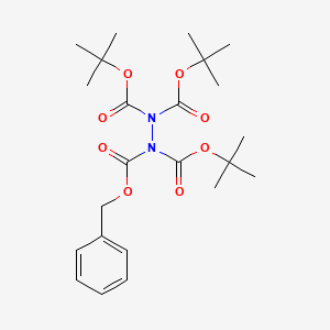 molecular formula C23H34N2O8 B14274867 Hydrazinetetracarboxylic acid, tris(1,1-dimethylethyl) phenylmethyl ester CAS No. 185456-24-0