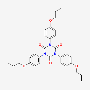 molecular formula C30H33N3O6 B14274896 1,3,5-Tris(4-propoxyphenyl)-1,3,5-triazinane-2,4,6-trione CAS No. 138006-24-3