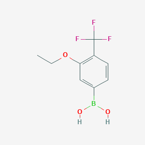 molecular formula C9H10BF3O3 B1427493 3-Ethoxy-4-(trifluoromethyl)phenylboronic acid CAS No. 1026796-35-9