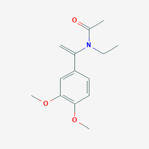 molecular formula C14H19NO3 B14274962 N-[1-(3,4-Dimethoxyphenyl)ethenyl]-N-ethylacetamide CAS No. 141341-80-2