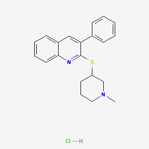 2-[(1-Methyl-3-piperidinyl)thio]-3-phenylquinoline hydrochloride