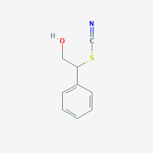 molecular formula C9H9NOS B14274988 Thiocyanic acid, 2-hydroxy-1-phenylethyl ester CAS No. 174257-03-5