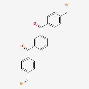 molecular formula C22H16Br2O2 B14275002 Methanone, 1,3-phenylenebis[[4-(bromomethyl)phenyl]- CAS No. 163301-93-7