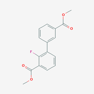 molecular formula C16H13FO4 B1427508 Dimethyl 2-fluorobiphenyl-3,3'-dicarboxylate CAS No. 1381944-85-9