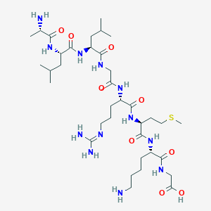 molecular formula C36H68N12O9S B14275130 Glycine, L-alanyl-L-leucyl-L-leucylglycyl-L-arginyl-L-methionyl-L-lysyl- CAS No. 161961-27-9