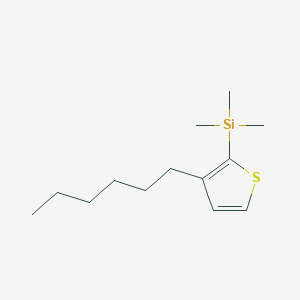 molecular formula C13H24SSi B14275190 Silane, (3-hexyl-2-thienyl)trimethyl- CAS No. 164991-12-2