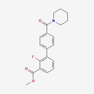 Methyl 2-fluoro-4'-(piperidine-1-carbonyl)-[1,1'-biphenyl]-3-carboxylate