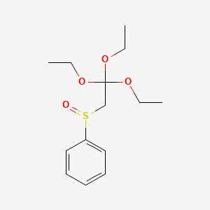 molecular formula C14H22O4S B14275208 Benzene, [(2,2,2-triethoxyethyl)sulfinyl]- CAS No. 127492-03-9