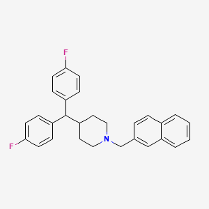 molecular formula C29H27F2N B14275212 Piperidine, 4-[bis(4-fluorophenyl)methyl]-1-(2-naphthalenylmethyl)- CAS No. 144236-73-7