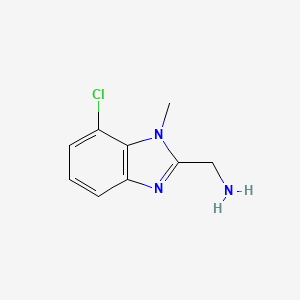 (7-chloro-1-methyl-1H-1,3-benzodiazol-2-yl)methanamine